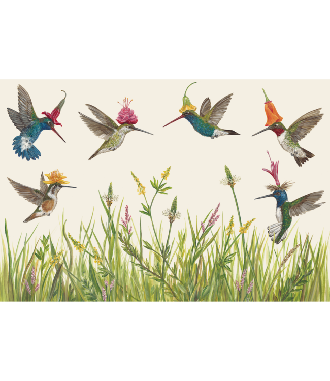 Hester & Cook Hummingbirds Placemat Pad - Set of 24