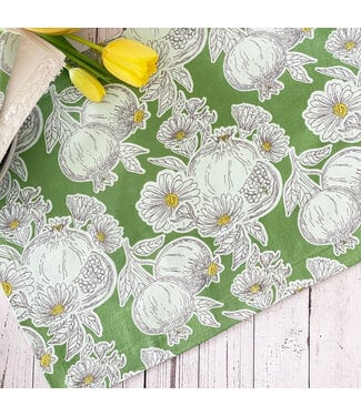 Mahogany Placemats Set of 4 - Pomegranate Green