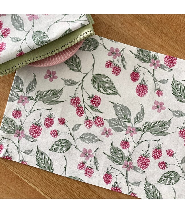 Mahogany Placemats Set of 4 - Raspberry