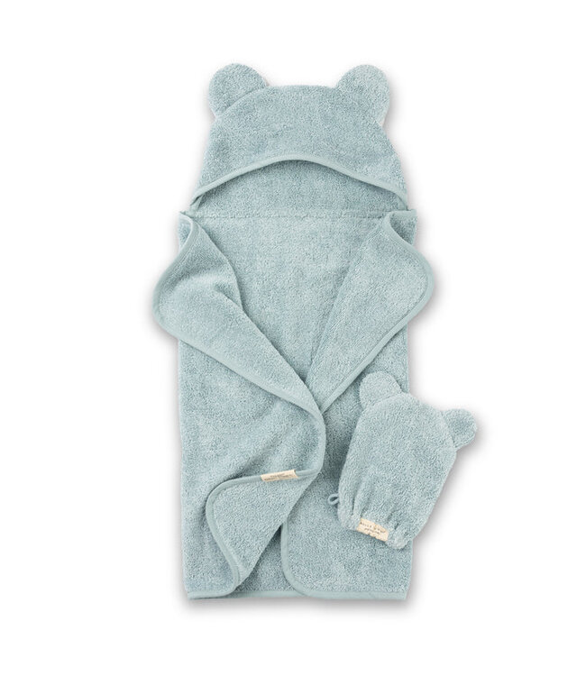 Bella Tunno Hooded Towel + Wash Mitt Set