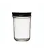 8 oz. Glass Jar with Black Metal Lid