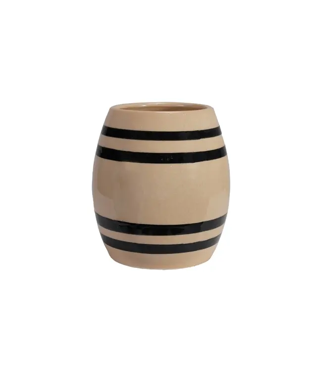 Stoneware Vintage Striped Crock
