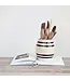 Stoneware Vintage Striped Crock