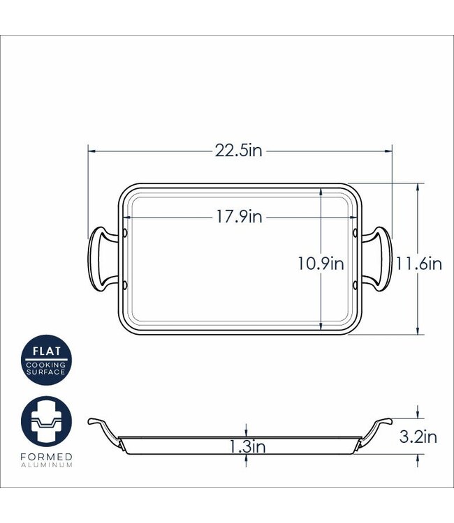 Two Burner High-Sided Griddle