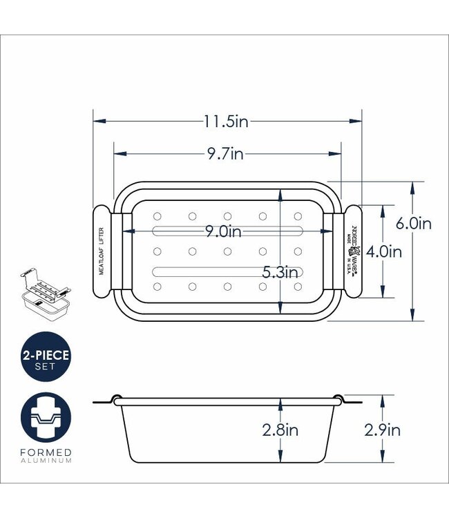 Naturals® Meatloaf Pan with Lifting Trivet