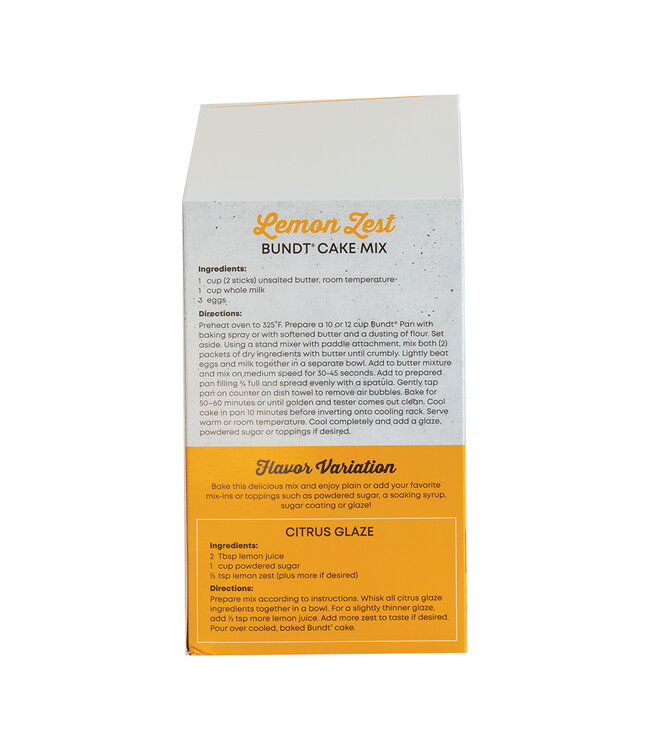 Lemon Zest Bundt® Cake Mix