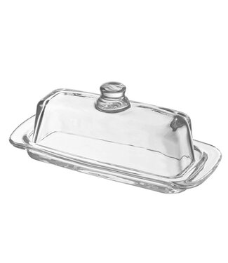 HIC Harold Import Company Glass Covered Butter Dish