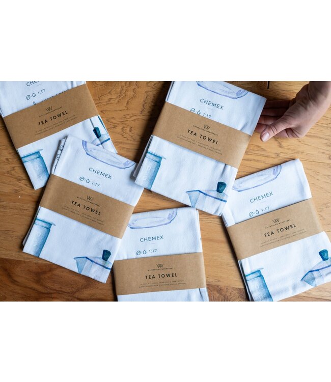 Coffee Brew Guide Tea Towel