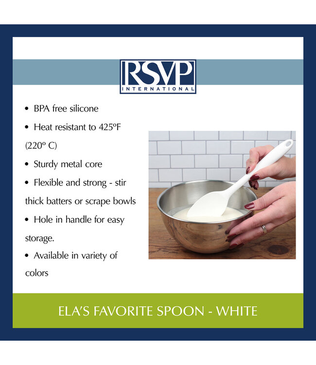 RSVP Ela's Spoon - White