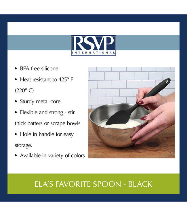 RSVP Ela's Spoon - Black