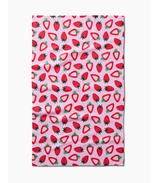 Geometry Tea Towels - Sweet Strawberry