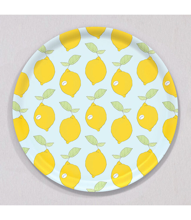 Lemons Round Tray