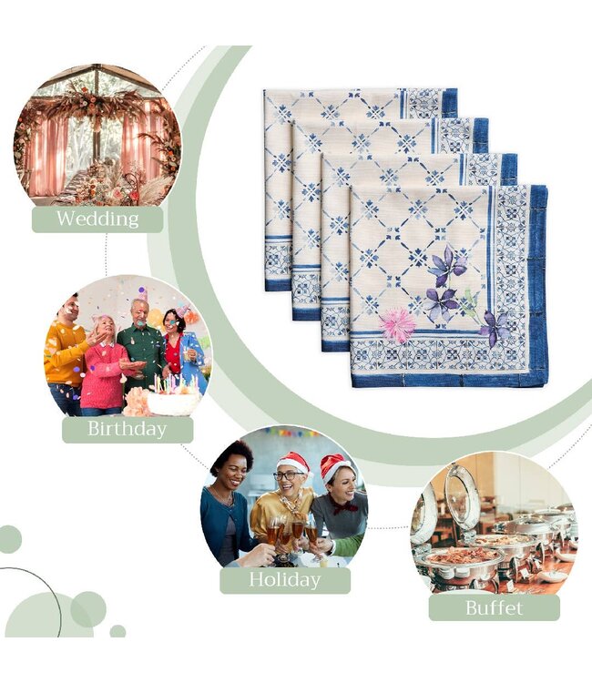 Faience Napkins - Set of 4