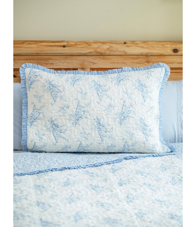 April Cornell Lily of the Valley Pillow Sham - Set of 2 - Light Blue