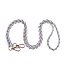 Pom Pom London Strap - Gold Chain Powder Blue Weave