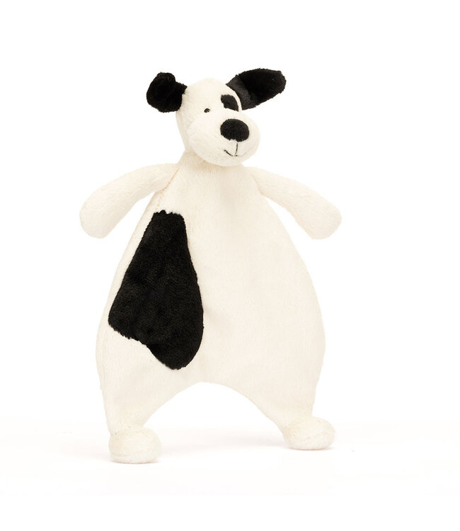 Jellycat Bashful Black & Cream Puppy Comforter