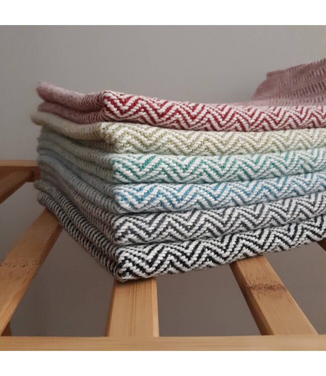 Handwoven Cotton Dish Towel - Red