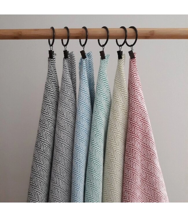 Handwoven Cotton Dish Towel - Light Green