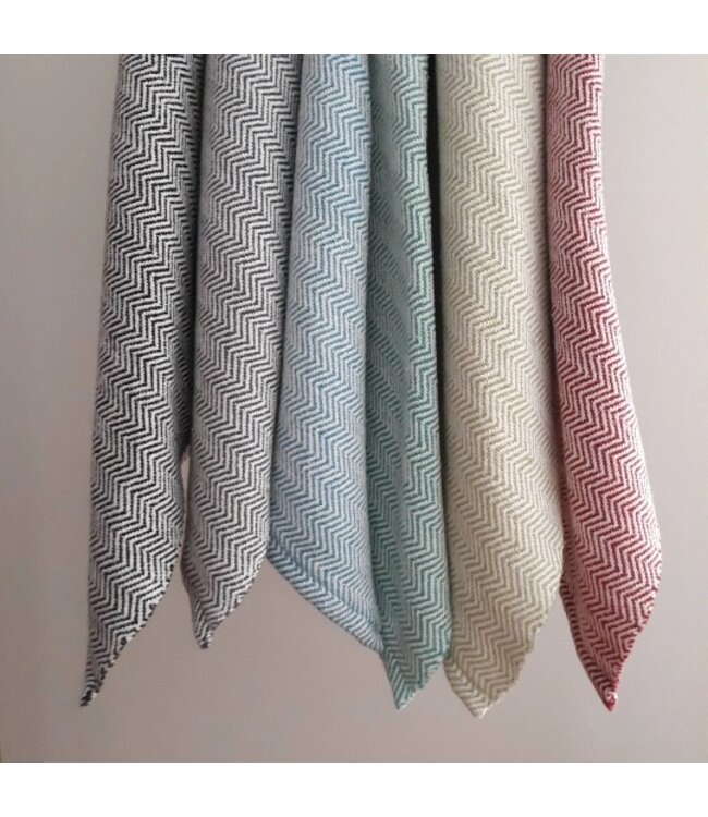 Handwoven Cotton Dish Towel - Light Green