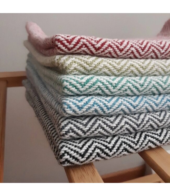 Handwoven Cotton Dish Towel - Light Green