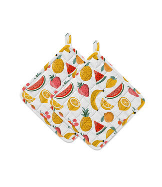 Mahogany Fruit Medley Pot Holder - Set of 2