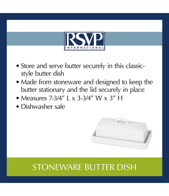 RSVP Stoneware Butter Dish