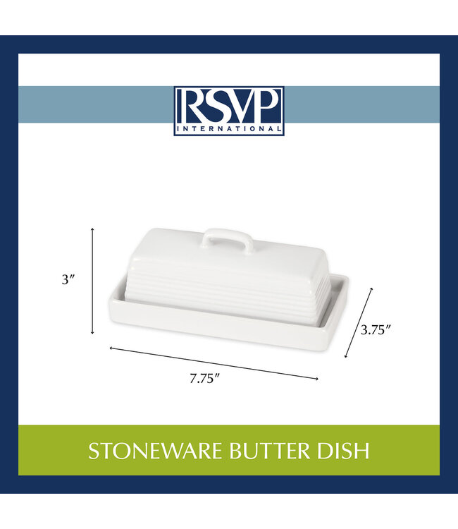 RSVP Stoneware Butter Dish