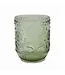 Embossed Drinking Glass - Green