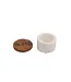 Salt & Pepper Container w/Wood Lid - Set of 2