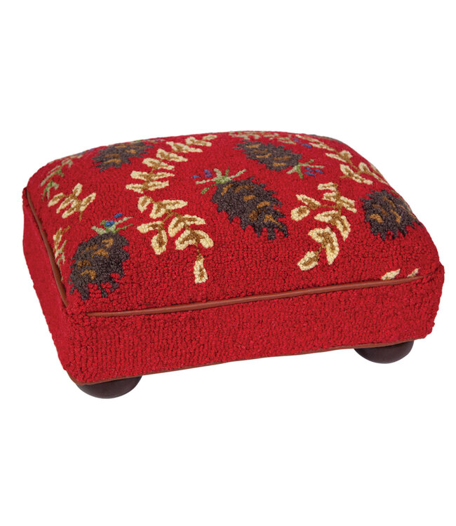 Chandler 4 Corners Hooked Wool Foot Stool