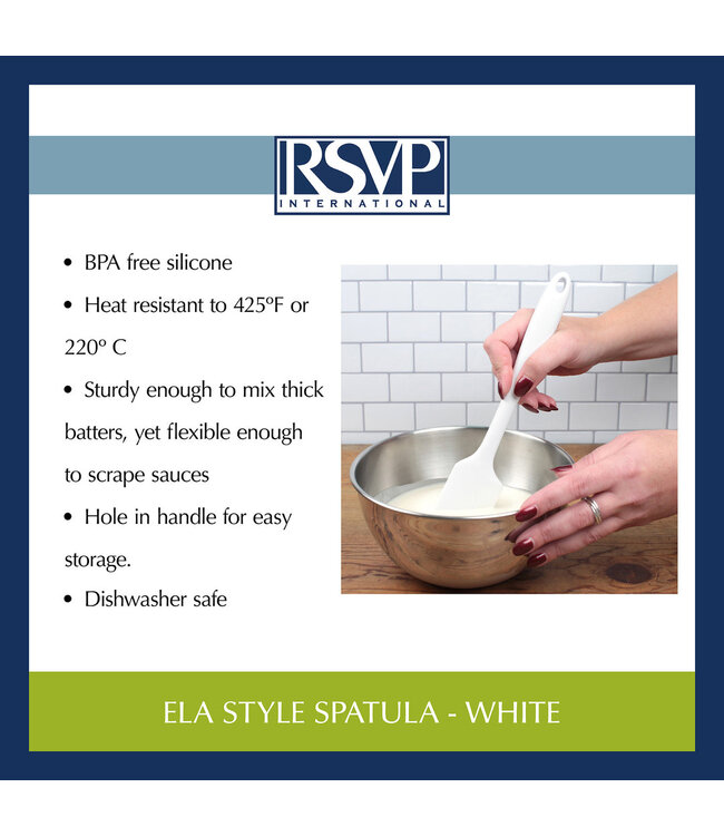 RSVP Ela's Style Spatula - White