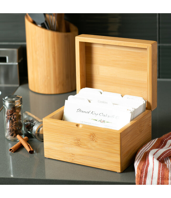 RSVP Bamboo Recipe Box