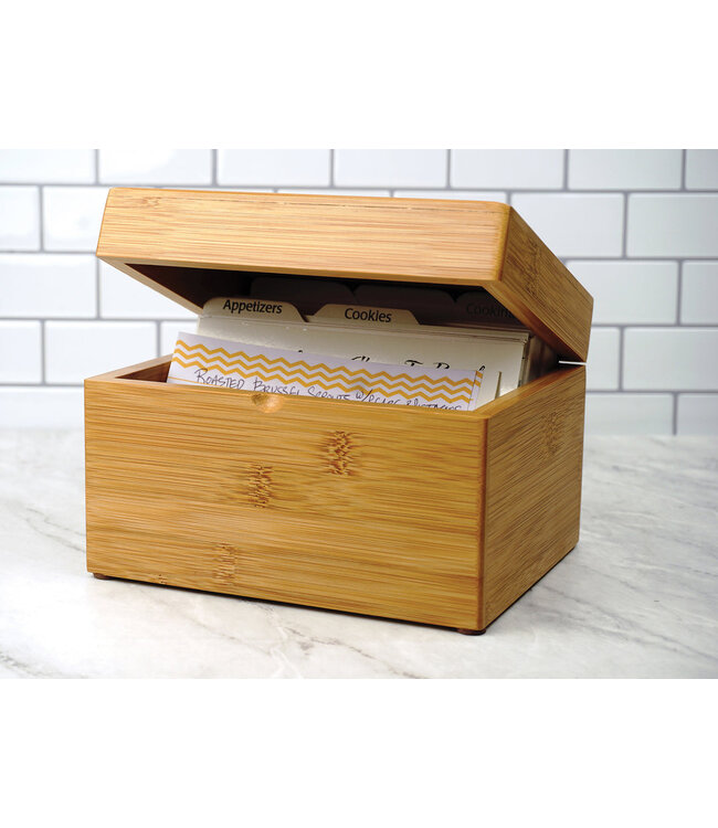 RSVP Bamboo Recipe Box