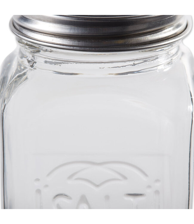 RSVP Retro Glass Salt & Pepper Set - Clear