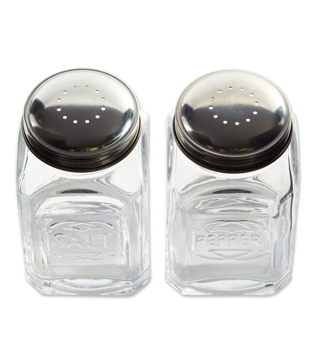 RSVP Retro Glass Salt & Pepper Set - Clear