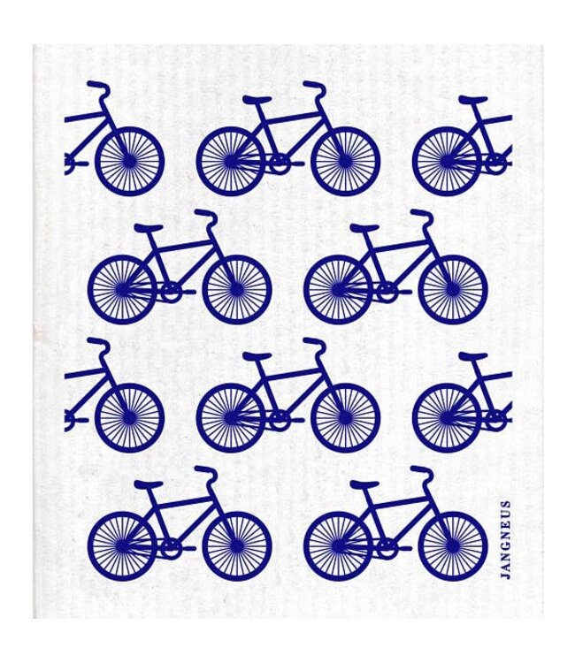 Swedish Dishcloth - Bike - Blue
