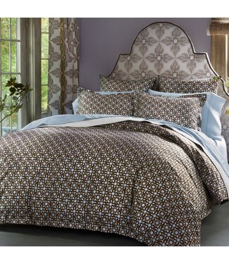 John Robshaw Kaarik Coffee Organic Duvet - King / Cal King