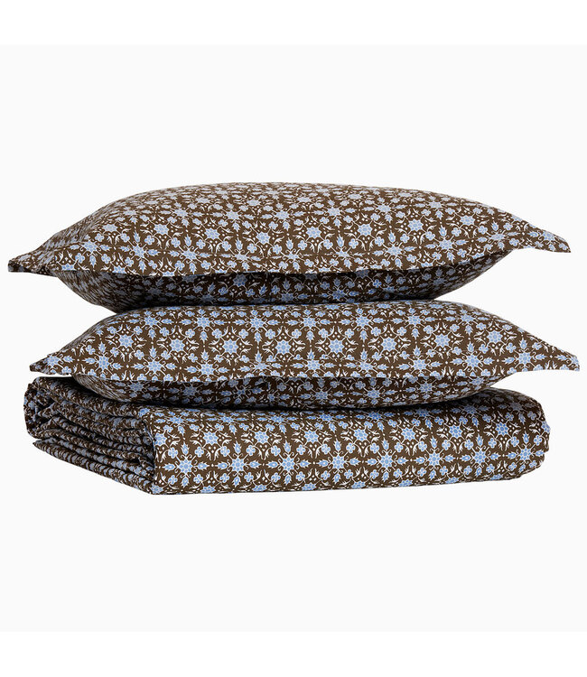 John Robshaw Kaarik Coffee Organic Duvet - King / Cal King