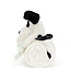 Jellycat Bashful Black & Cream Puppy  Blankie