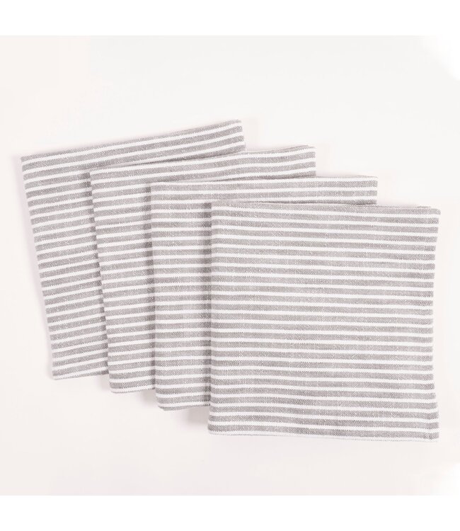 Kaf Home Monaco Slubbed Cotton Dinner Napkins - Set of 4