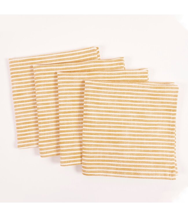 Kaf Home Monaco Slubbed Cotton Dinner Napkins - Set of 4