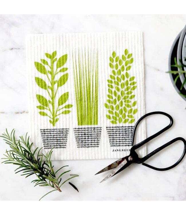 Swedish Dishcloth - Herbs - Green