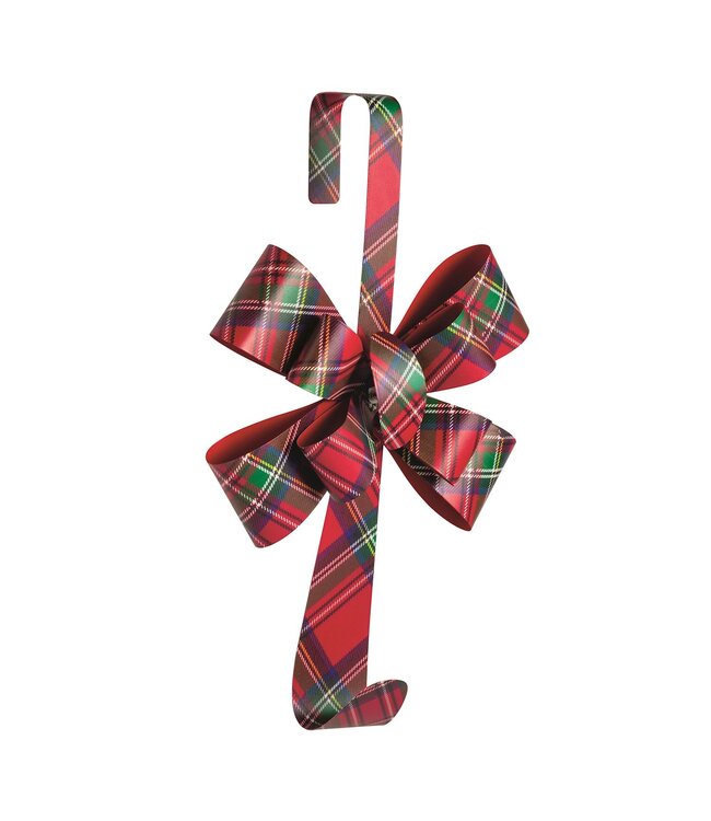 Mudpie Tartan Bow Wreath Hanger