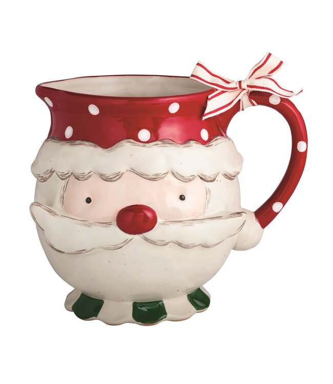 Mudpie Farm Christmas Santa Pitcher