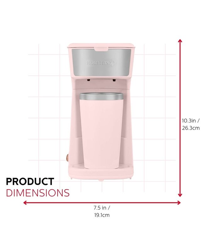 Personal Coffee Maker w/ Travel Mug - Pink