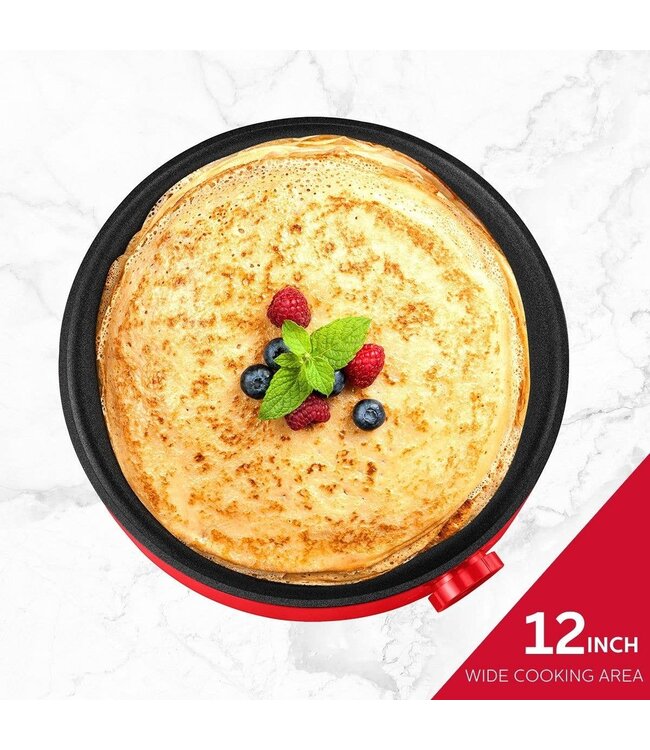12 inch Red Griddle and Crepe Maker