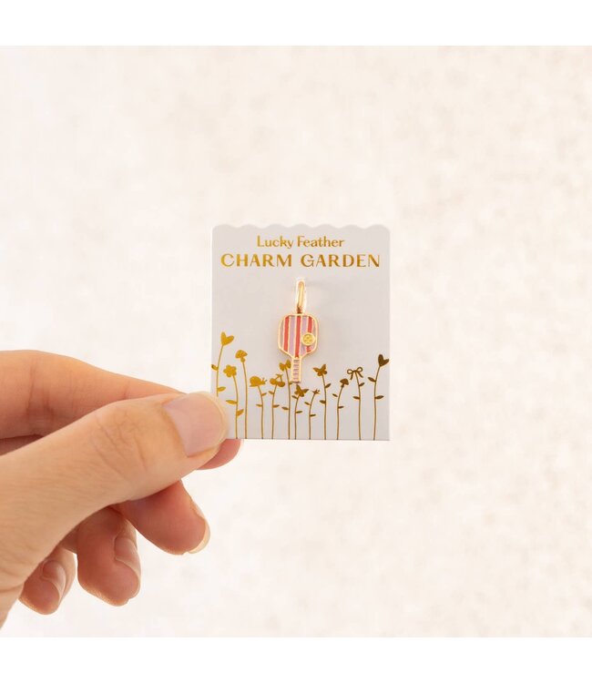 Lucky Feather Garden Charms - Gold Pickleball