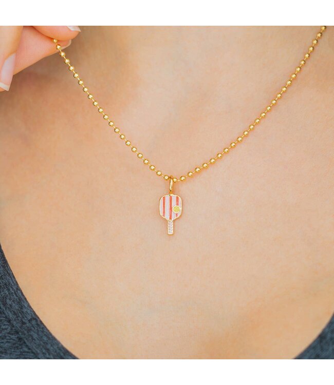 Lucky Feather Garden Charms - Gold Pickleball