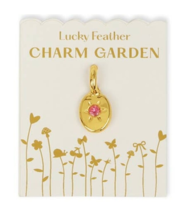 Lucky Feather Garden Charm - Birthstone