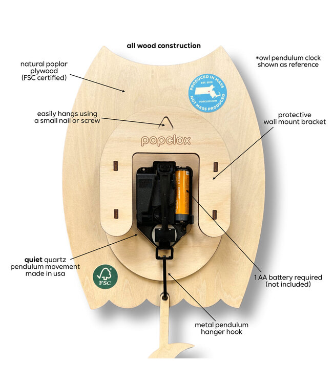 Popclox Pendulum Clock - Sports